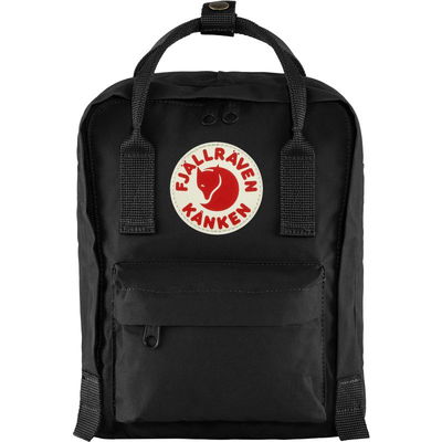 Fjällräven Kånken Mini Black turistinis juodos spalvos vaikams skirtas miesto kuprinės mokyklai