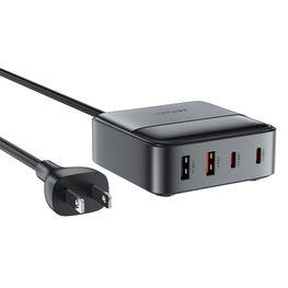 5W GaN“ įkrovimo stotis (2 x USB A) su JAV kištuku, juodos spalvos