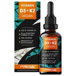 ProFuel vitaminas D3+K2, veganiškas lašų pavidalo papildas, 30 ml (BNN1000015)