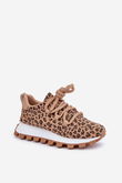 Sportiniai batai ant platformos Leopard Brown Riadella