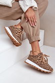 Sportiniai batai ant platformos Leopard Brown Riadella