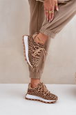 Sportiniai batai ant platformos Leopard Brown Riadella