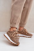 Sportiniai batai ant platformos Leopard Brown Riadella