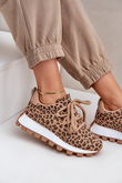 Sportiniai batai ant platformos Leopard Brown Riadella