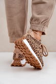 Sportiniai batai ant platformos Leopard Brown Riadella