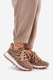 Sportiniai batai ant platformos Leopard Brown Riadella