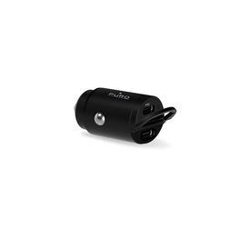 30 W galios 2 x USB-C automobilio įkroviklis – juodas