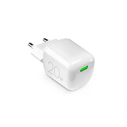 20W GaN USB-C sieninis įkroviklis – baltas
