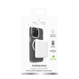 5000mAh Powerbankas su MagSafe USB-C - balta