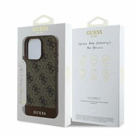 Guess“ 4G Bottom Stripe“ dėklas iPhone 16 Pro Max“ - rudos spalvos