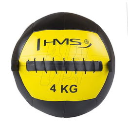 Sienos kamuolys geltonas dirbtinės odos 4 kg treniruotėms HMS