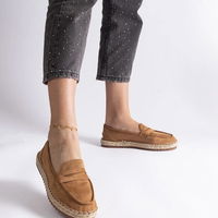 Espadrilės moterims su platforma, karamelinės spalvos (GRM31071)