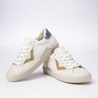 Moteriški sportiniai bateliai – balti, su blizgiomis detalėmis Sienna Gold (PBP40722)