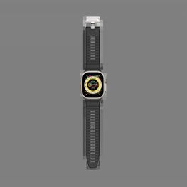 Decoded Ultra Traction silikoninis dirželis Apple Watch 49/45/44/42 mm (juodas)