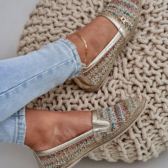 Elegantiškos odinės espadrilės su pynimu, daugiaspalvės Zazoo (BSB35720)