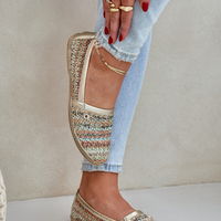Elegantiškos odinės espadrilės su pynimu, daugiaspalvės Zazoo (BSB35720)