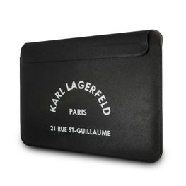 Karl Lagerfeld 13 juodas nešiojamojo kompiuterio dėklas Saffiano (HRT187504)