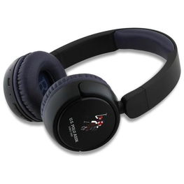 US Polo Bluetooth belaidės ausinės ant ausų, tamsiai mėlynos