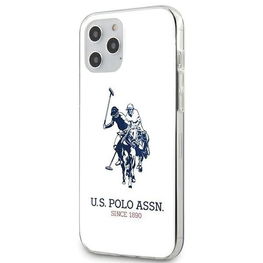US Polo iPhone 12/12 Pro (6.1 ) baltas dėklas blizgus su logotipu