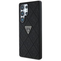 Telefono dėklas Samsung S25 Ultra juodas su logotipu Guess
