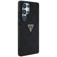 Telefono dėklas Samsung S25 Ultra juodas su logotipu Guess