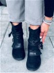 Kareiviško stiliaus batai juodos spalvos