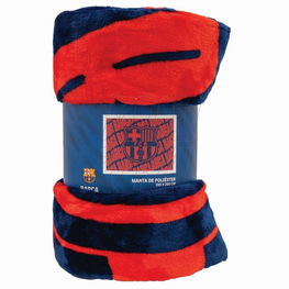 FC Barcelona minkštas pledas su logotipu
