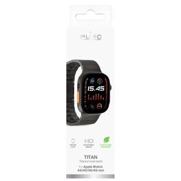 Puro TITAN nerūdijančio plieno Apple Watch apyrankė 42-49 mm juoda