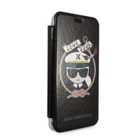 Karl Lagerfeld blizgus juodas iPhone X/Xs dėklas