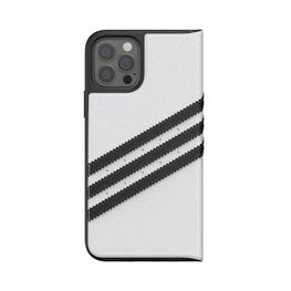 Adidas baltas ir juodas atverčiamas dėklas iPhone 12 / 12 Pro