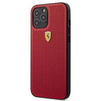 Ferrari perforuotas dėklas iPhone 12 Pro Max (6.7 ) – raudonas
