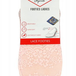 Lee Cooper moteriškos balerinos kojinaitės, 3 porų rinkinys, nėriniuotos (WGA213441)