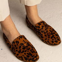 Klasikiniai moteriški leopardo rašto mokasinai. (GRM31847)
