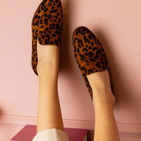 Klasikiniai moteriški leopardo rašto mokasinai. (GRM31847)