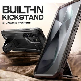 Supcase smūgiams atsparus dėklas Unicorn Beetle Pro , skirtas Samsung Galaxy S25 Ultra telefonui (juodas)