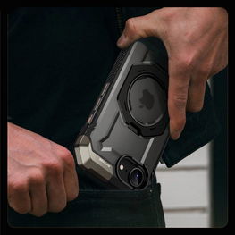 Supcase UB Grip Mag“ dėklas su MagSafe“ technologija, skirtas iPhone 16e“ telefonui. Juodos spalvos.