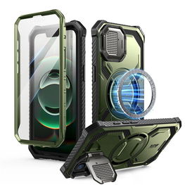 Supcase Armorbox Mag dėklas su MagSafe iPhone 16e – alyvuogių spalvos