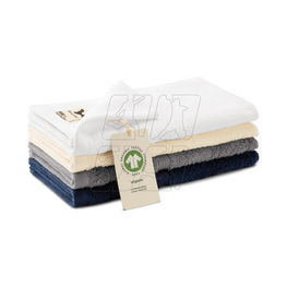 Mažas unisex ekologiškas rankšluostis (baltas, GOTS)