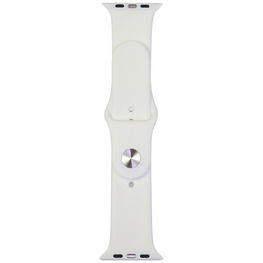 Audi Sport raudonas silikoninis dirželis Apple Watch 44–49 mm, baltas