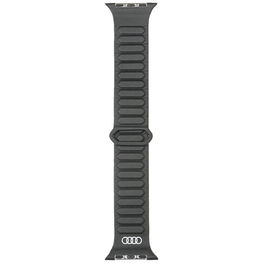 Audi logotipu dekoruota sintetinės odos magnetinė dirželio juosta Apple Watch 44–49 mm, juoda