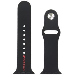 Audi Sport raudonas silikoninis dirželis Apple Watch 40/41/42 mm – juodas