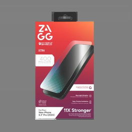 Grūdintas ekrano apsauginis stiklas ZAGG InvisibleShield Glass XTR4 su mėlynos šviesos filtru, skirtas iPhone 16 Pro