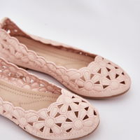Kids' Cutout Glitter Ballerinas Pink Zindira