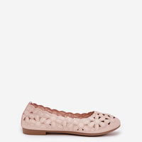 Kids' Cutout Glitter Ballerinas Pink Zindira
