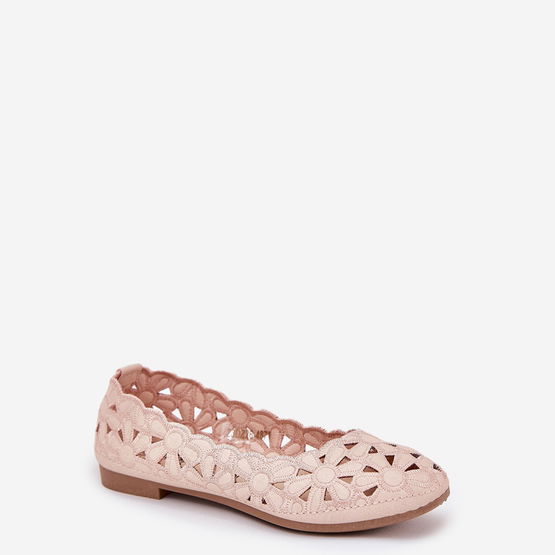 Kids' Cutout Glitter Ballerinas Pink Zindira