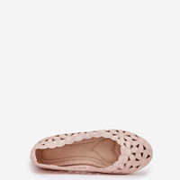 Kids' Cutout Glitter Ballerinas Pink Zindira