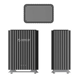 Išorinis dviejų diskų kietojo disko dėklas (HDD/SSD) – juodas