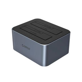 HDD/SSD dviejų diskų dokas su klonavimo funkcija – pilkas