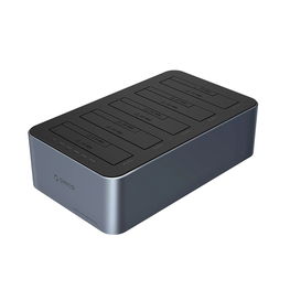 HDD/SSD stotelė 5 diskams su klonavimo funkcija – pilka