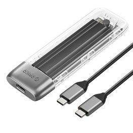Išorinis SSD diskas M.2 NVMe USB-C 3.2 pilkas